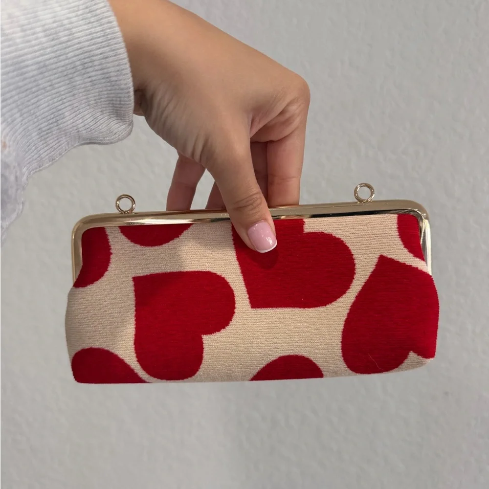 MiuMiu Heart Print Clutch/Cross-body (GWP) - Picture 2 of 4